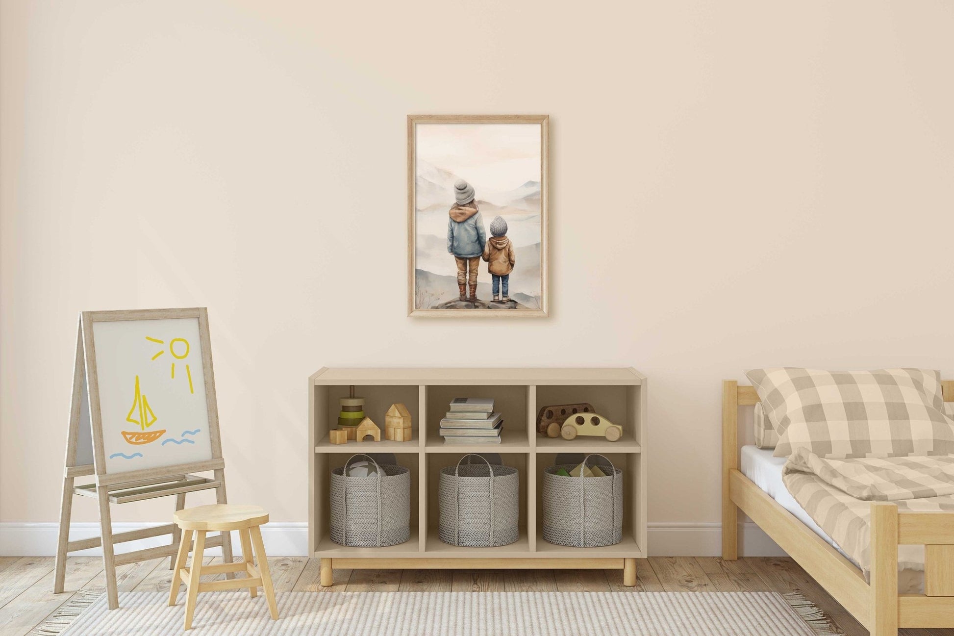 Siblings Print, Brother and Sister Wall Decor, Nature Kids Art - WildfieldPrints