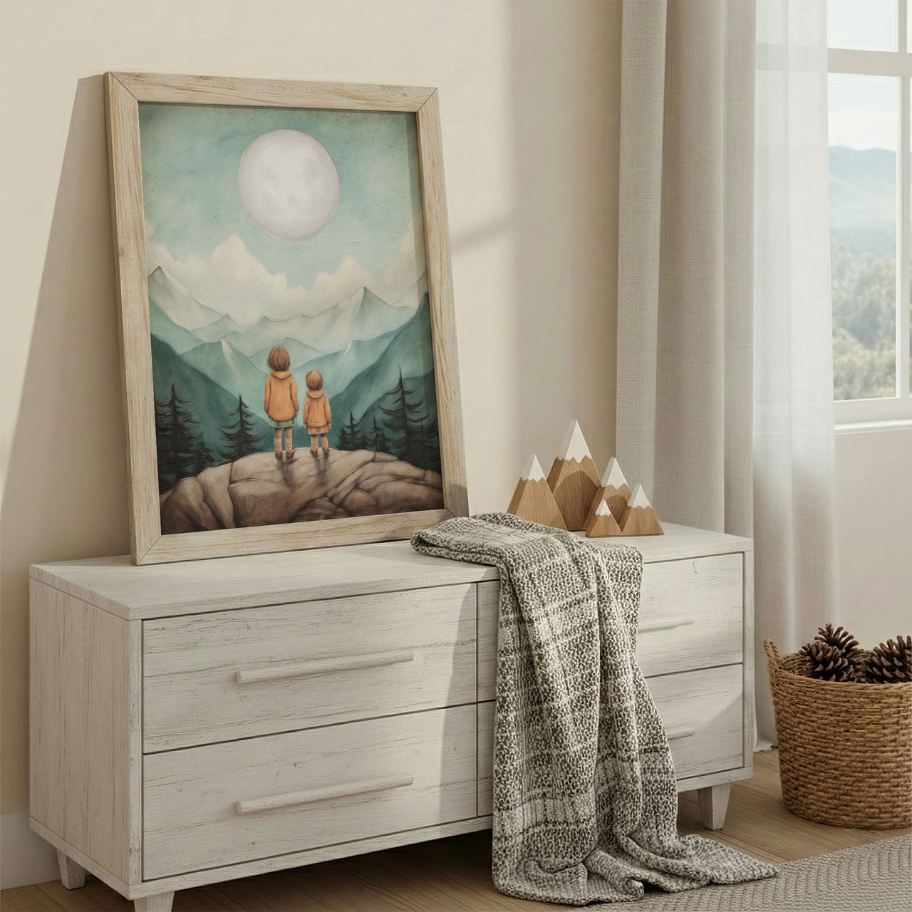 Sister Adventure Wall Art – Girls Room Print for Toddlers