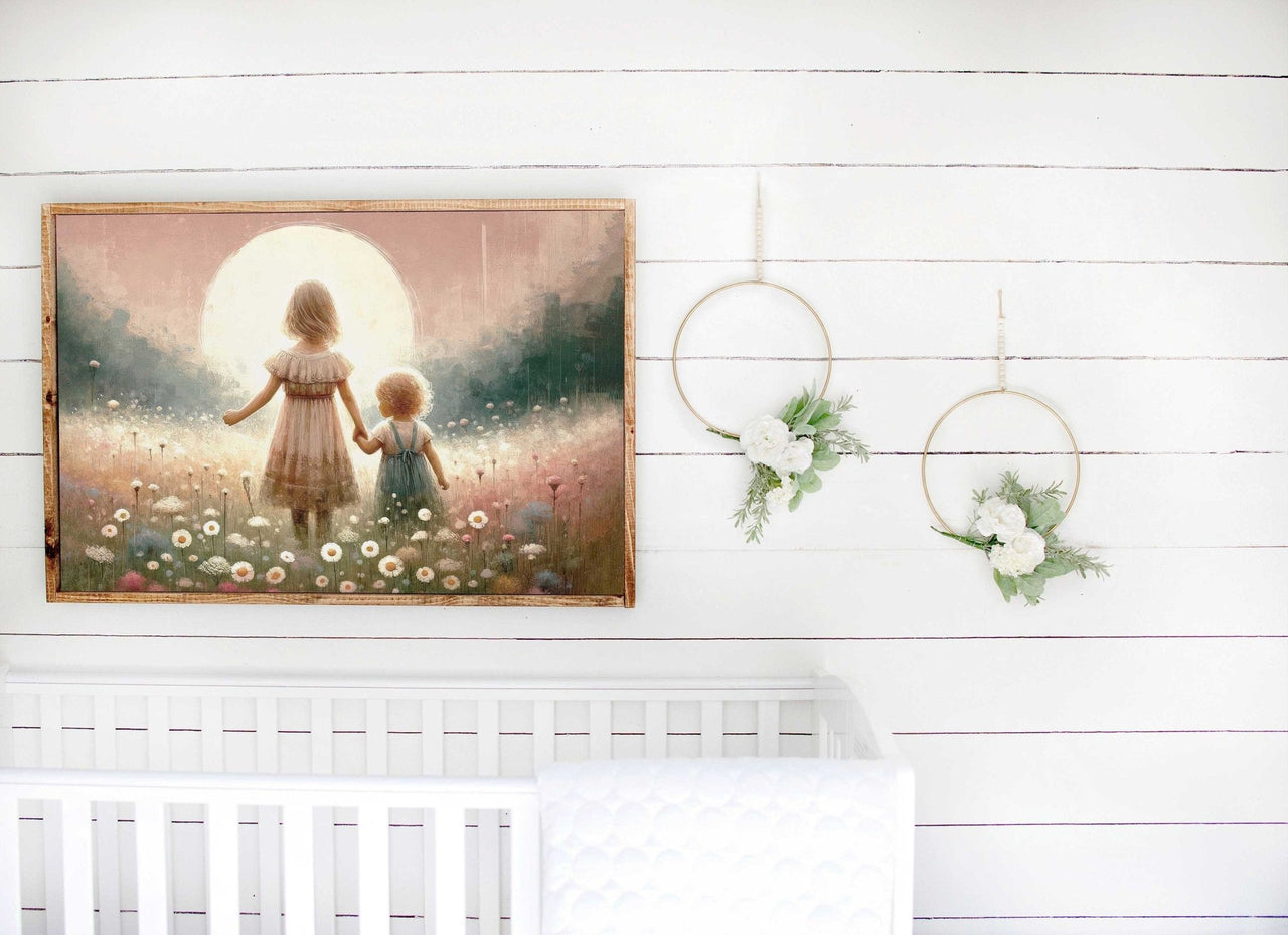 Sisterhood Wall Art – Vintage Girls Room Print