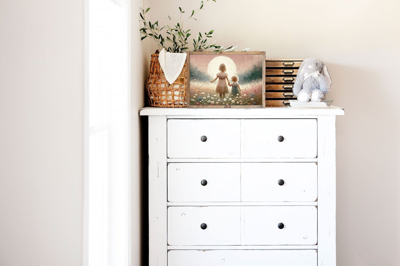 Sisterhood Wall Art – Vintage Girls Room Print