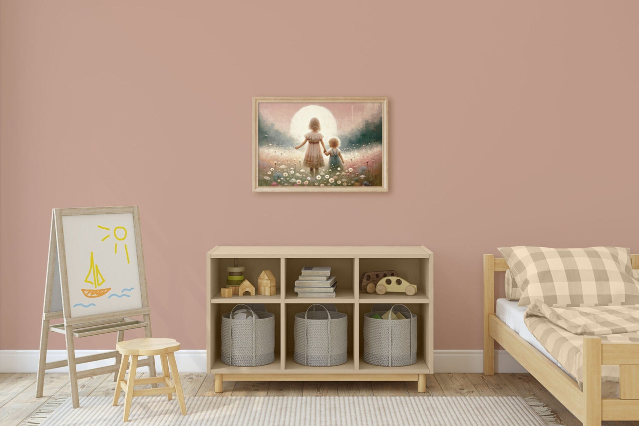 Sisterhood Wall Art – Vintage Girls Room Print