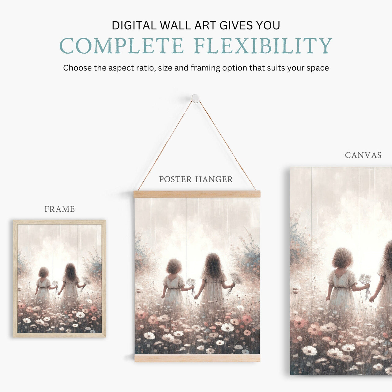 Wildflower Print – Floral Girls Room Wall Decor