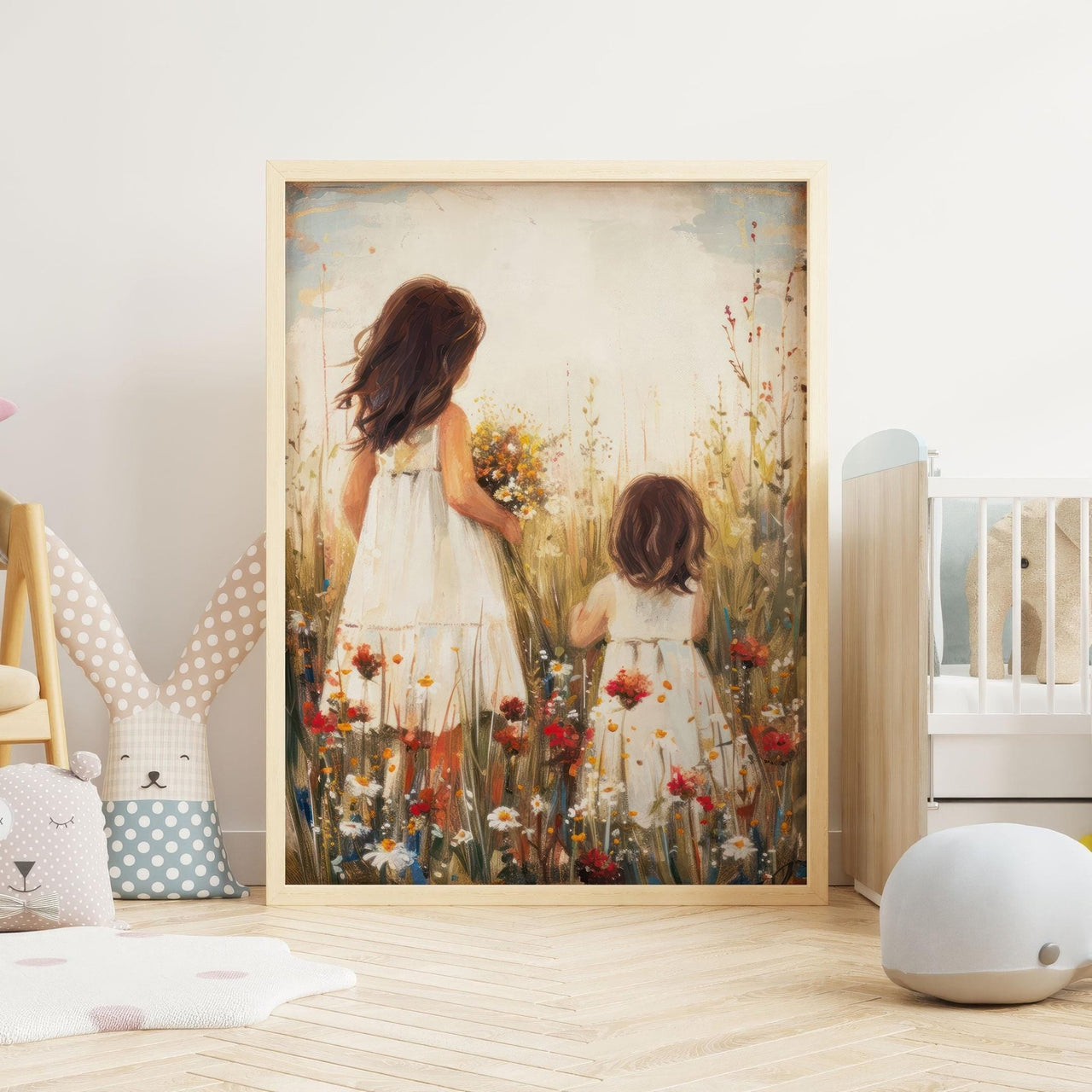 Wildflower Nursery Print – Floral Girls Room Wall Art
