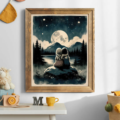 Sister Room Prints, Magical Nursery Decor, Adventure Toddler Art - WildfieldPrints
