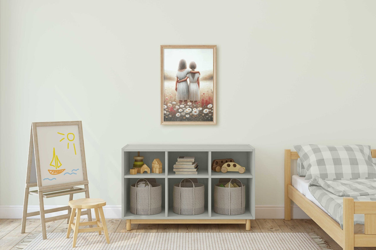 Blonde Sisters Print – Sisterhood Girls Room Wall Decor