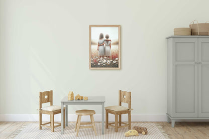 Sister Wall Art, Vintage Sisterhood Decor, Best Friends Print - WildfieldPrints