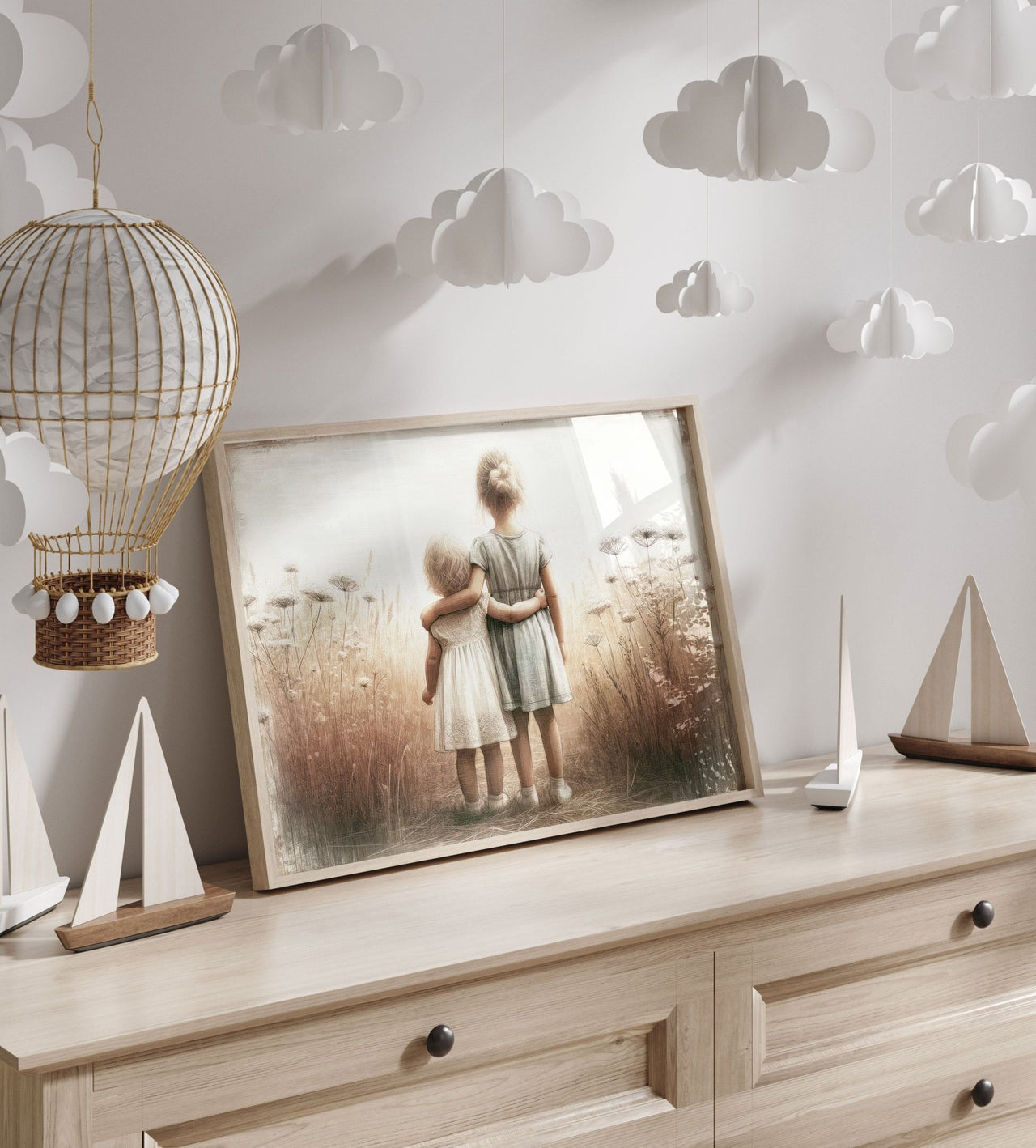 Sisterhood Wall Art – Family Girls Room Print