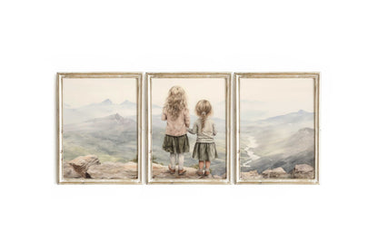 Sisters Bedroom Decor, Adventure Wall Art, Sister Room Print - WildfieldPrints