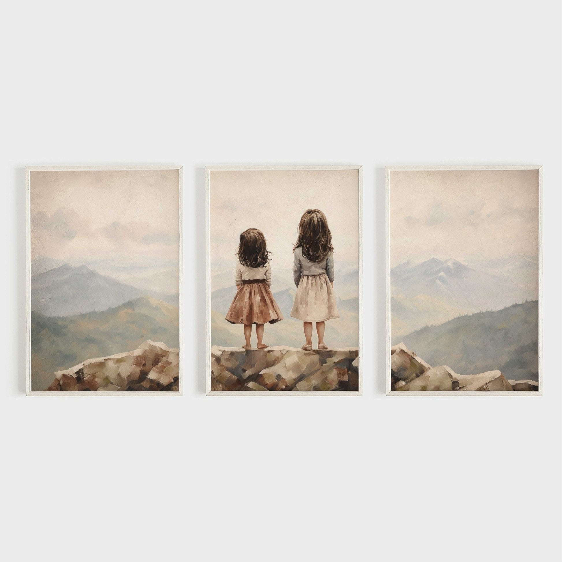 Sisters Bedroom Decor, Sister Room Print, Adventure Wall Art - WildfieldPrints
