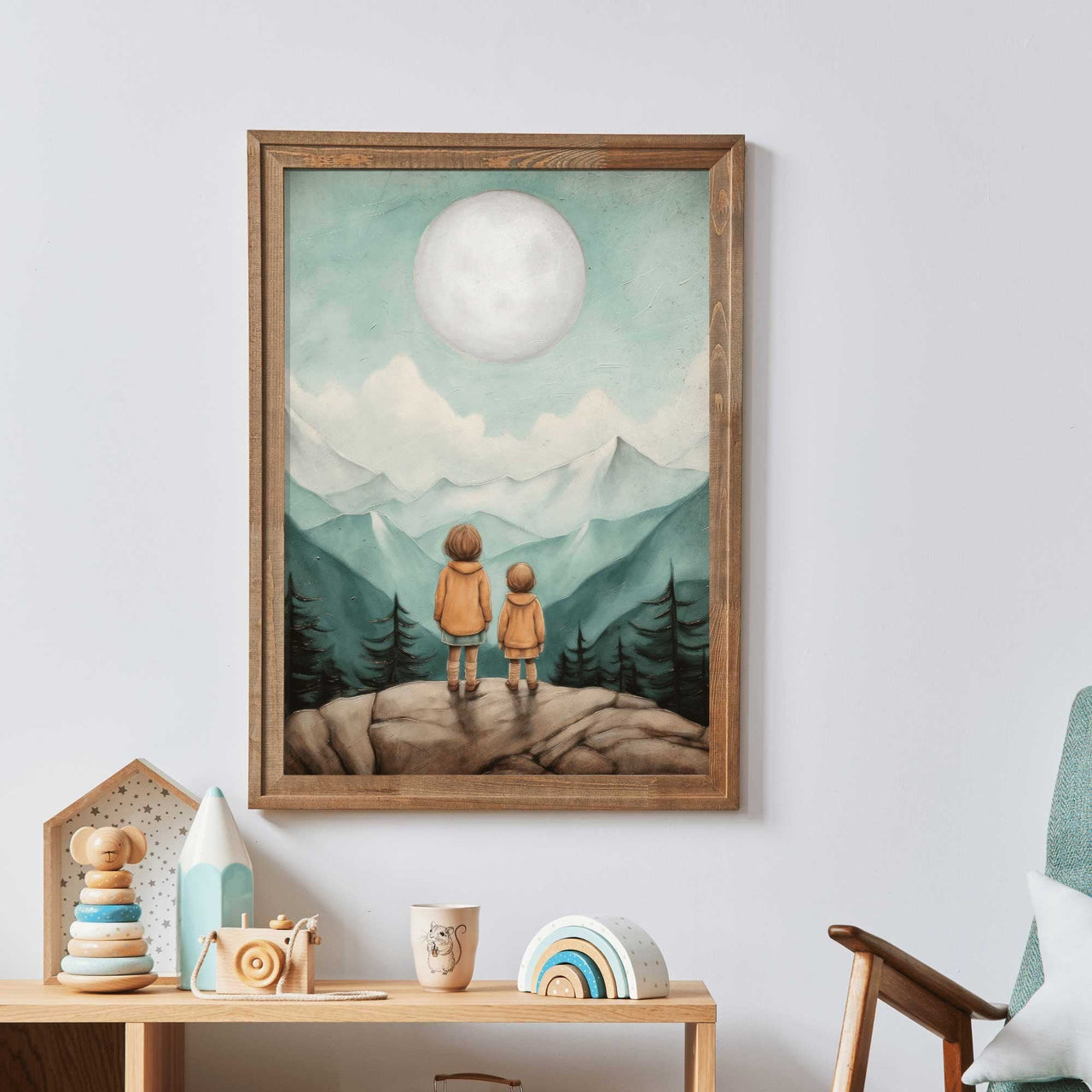 Sister Adventure Wall Art – Girls Room Print for Toddlers