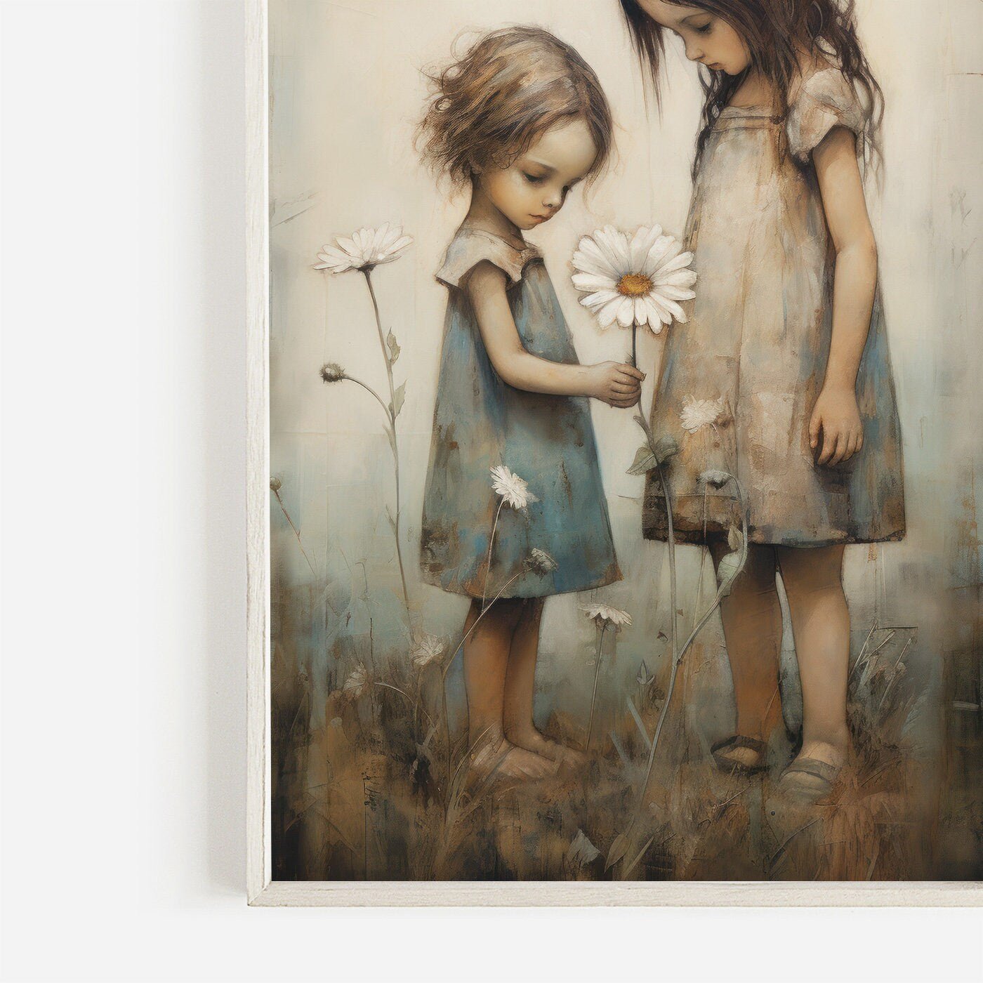 Sisters Room Print, Wildflower Nursery Decor, Friendship Wall Art - WildfieldPrints