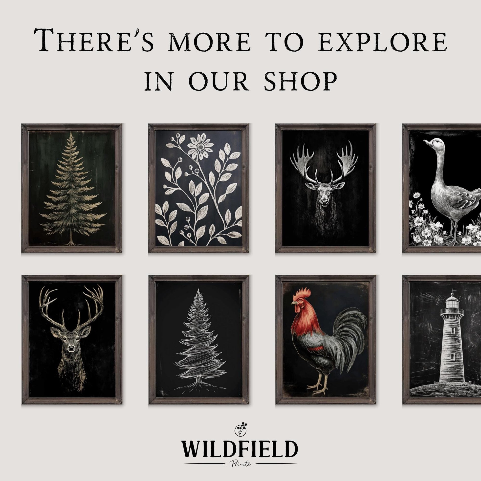 Snow Crystal Print, Christmas Wall Art, Modern Farmhouse Decor - WildfieldPrints