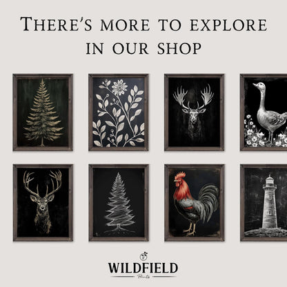 Snow Crystal Print, Christmas Wall Art, Modern Farmhouse Decor - WildfieldPrints