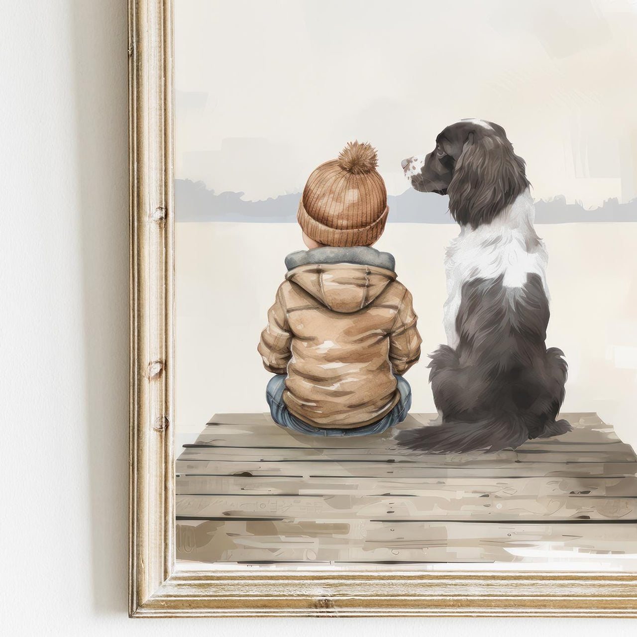 Springer Spaniel Wall Art – Dog Boys Room Print • Set of 3