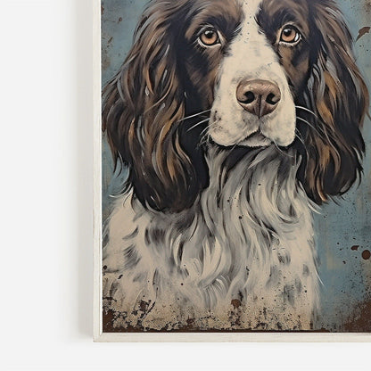 Springer Spaniel Portrait, Rustic Dog Decor, Perfect Gift for Owners - WildfieldPrints