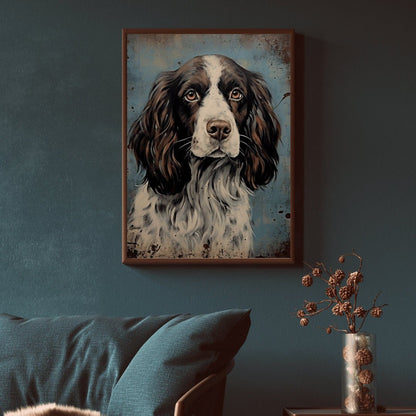 Springer Spaniel Portrait, Rustic Dog Decor, Perfect Gift for Owners - WildfieldPrints