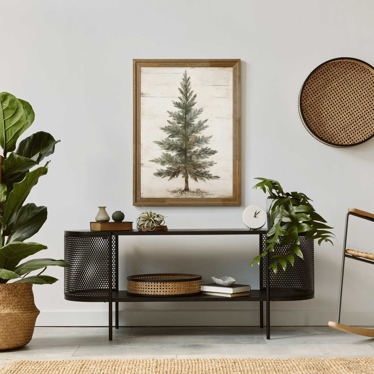 Spruce Tree Print – Holiday Wall Art for Living Room