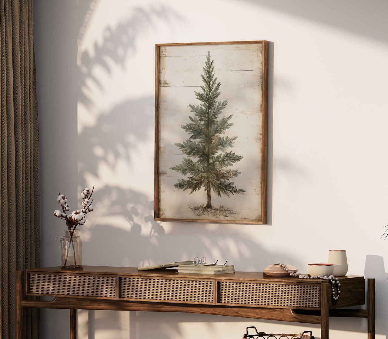 Spruce Tree Print – Holiday Wall Art for Living Room