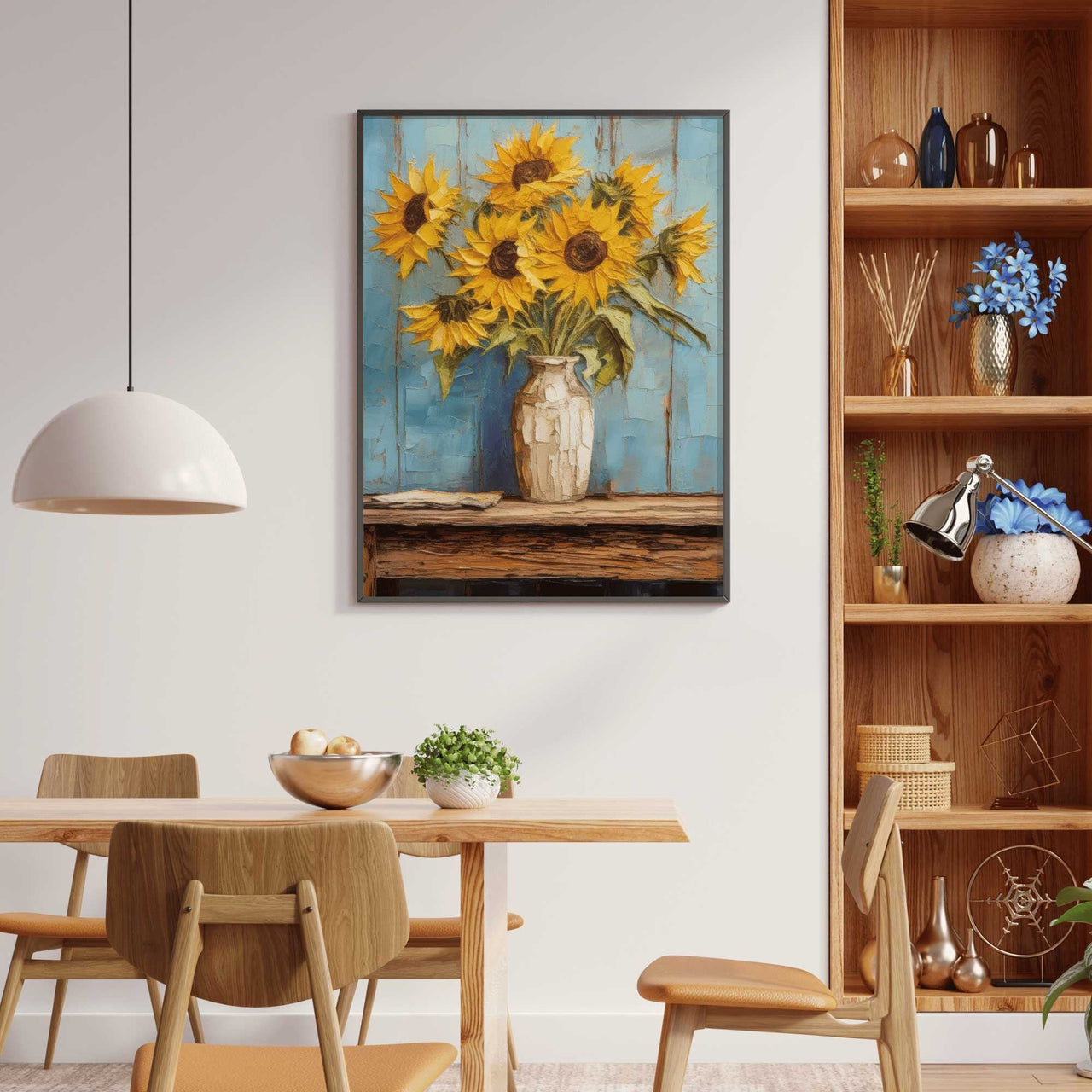 Sunflower Print – Floral Living Room Wall Art