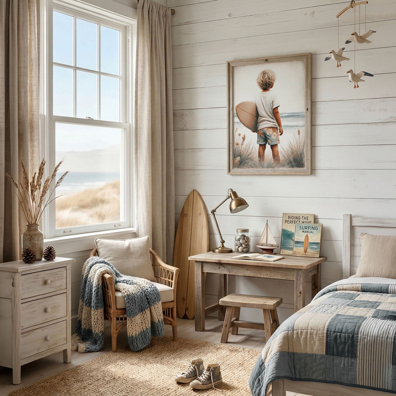 Surfer Boy Wall Art – Beach Boys Room Print