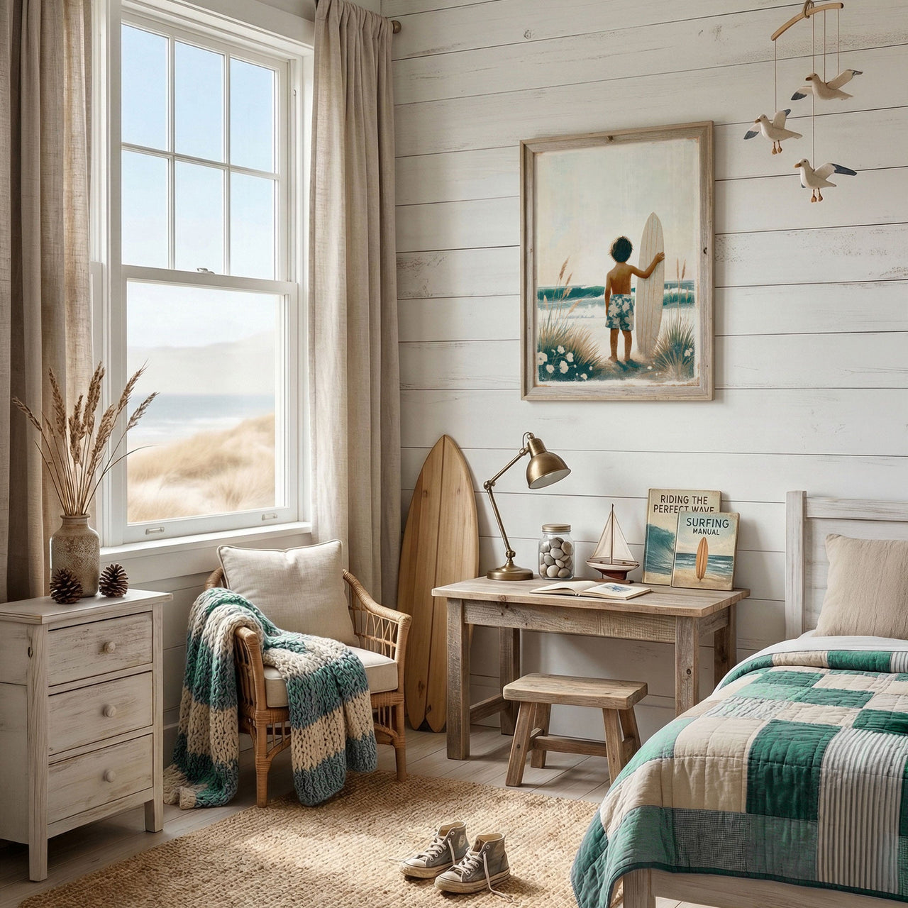 Surfer Boy Wall Art – Beach Boys Room Print
