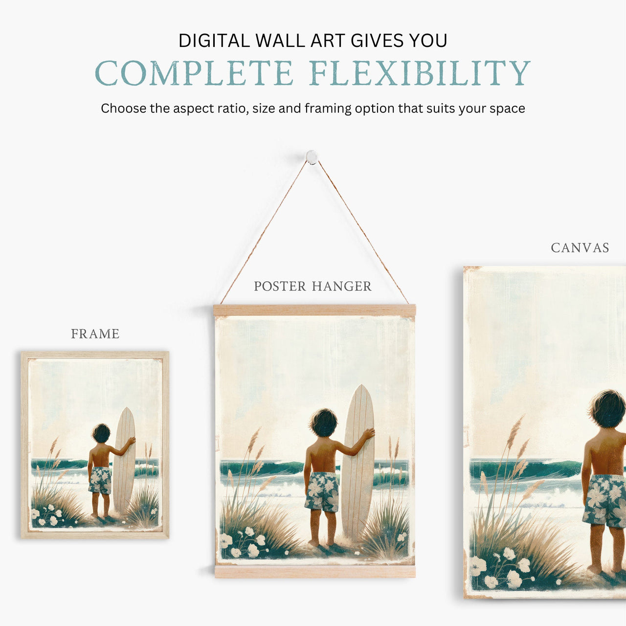 Surfer Boy Wall Art – Beach Boys Room Print