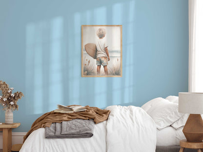 Surfing Nursery Decor, Surfer Boy Print, Beach Themed Room Art - WildfieldPrints
