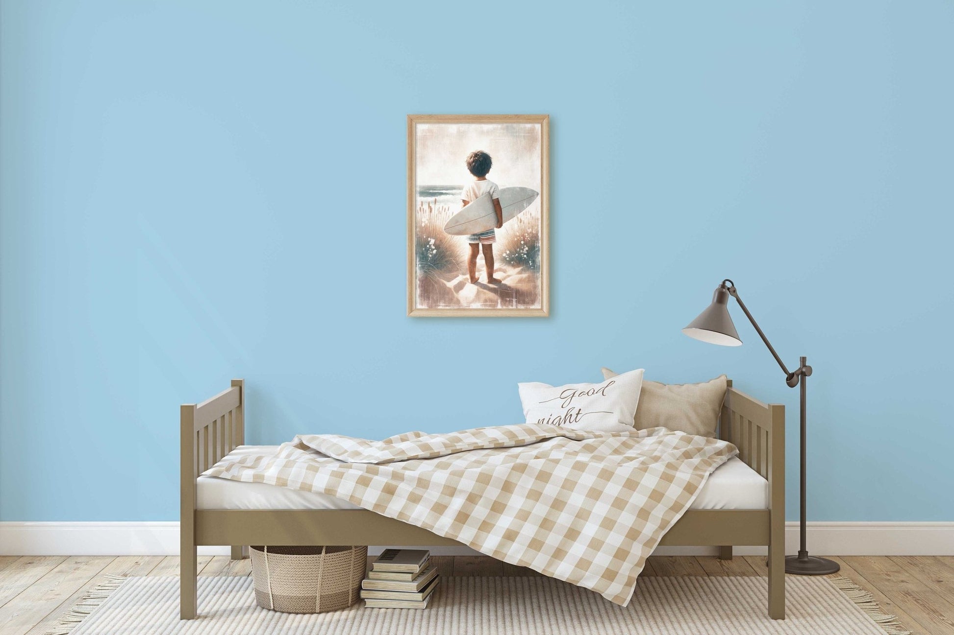 Surfing Nursery Print, Surfer Boy Wall Art, Beach Theme Decor - WildfieldPrints