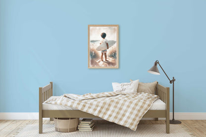 Surfing Nursery Print, Surfer Boy Wall Art, Beach Theme Decor - WildfieldPrints