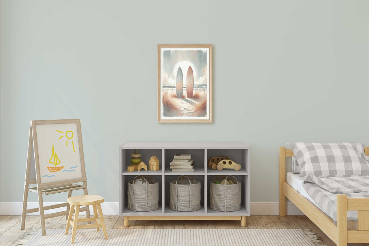 Surfing Wall Art – Coastal Living Room Print Collection