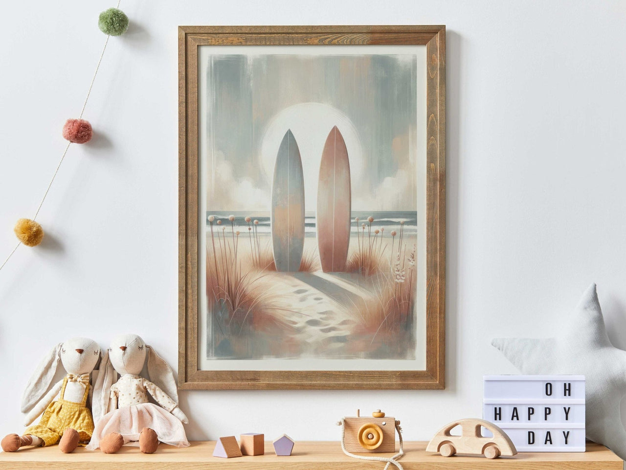 Surfing Wall Art – Coastal Living Room Print Collection
