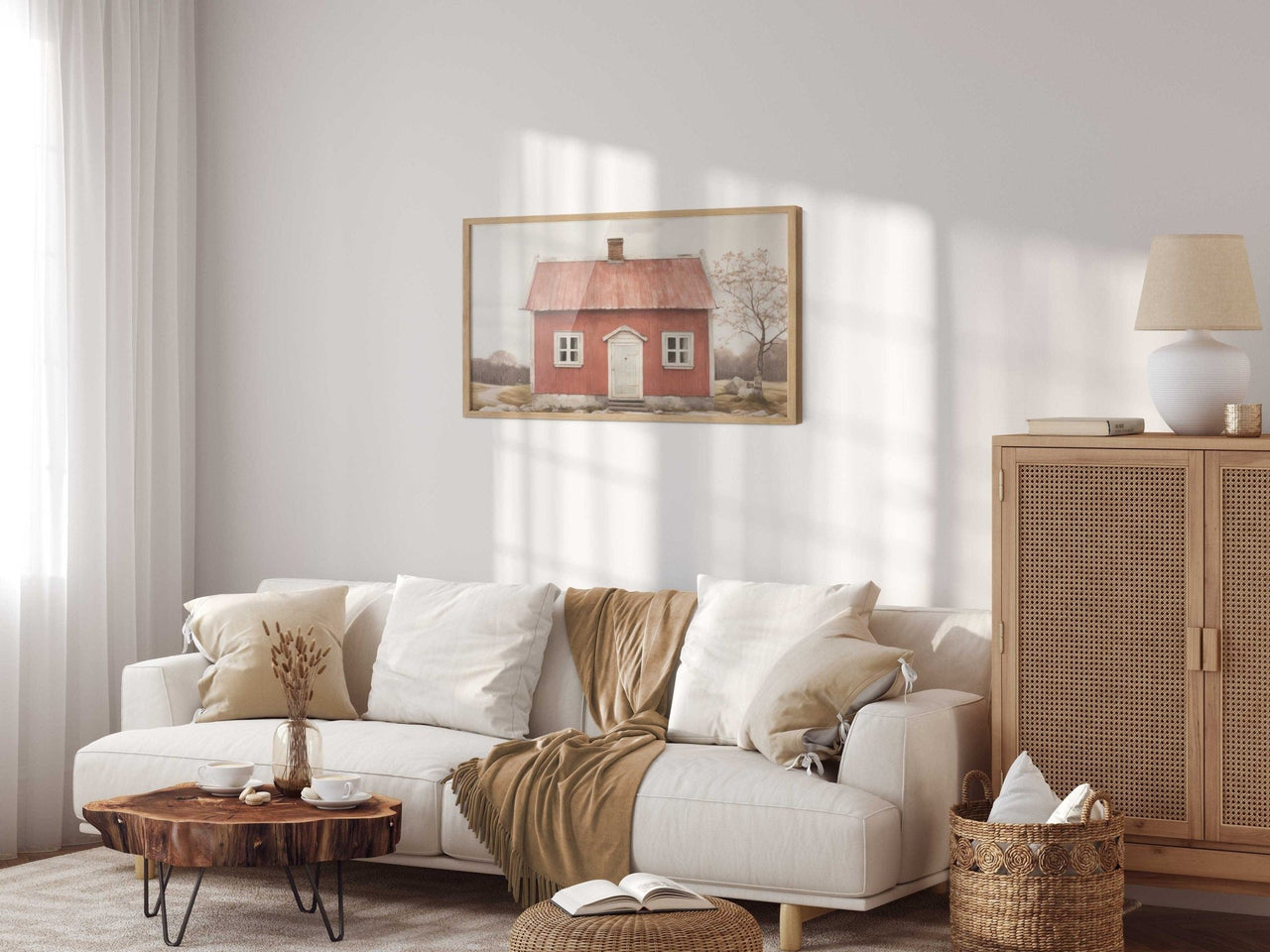 Swedish Cottage Wall Art – Farmhouse Nursery Print