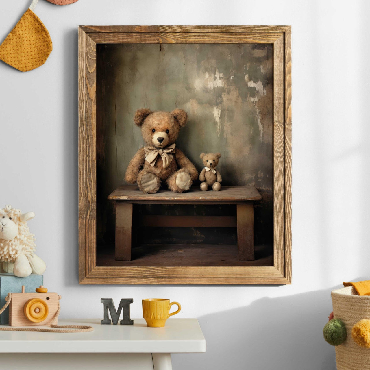 Teddy Bear Wall Art – Animal Nursery Print