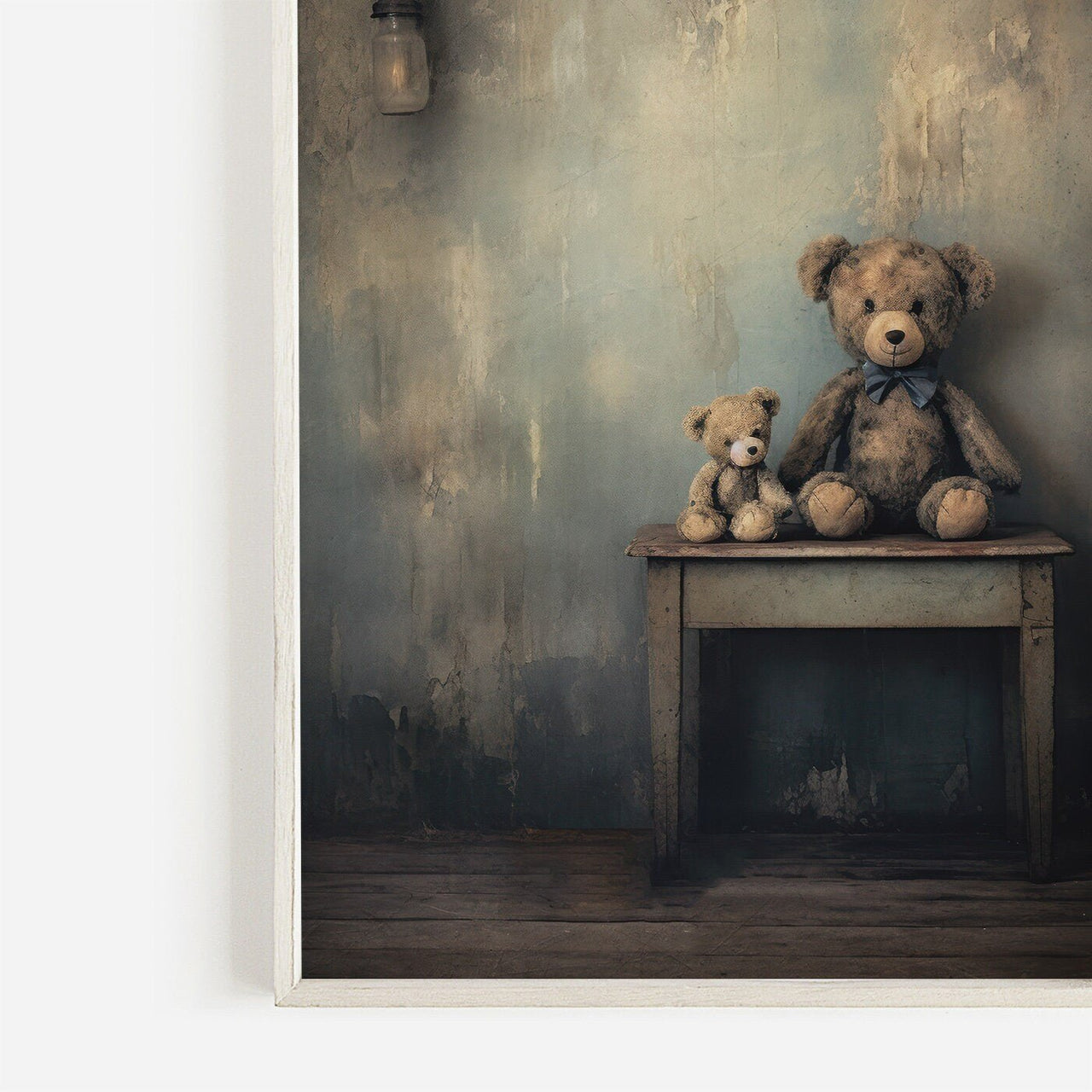 Teddy Bear Wall Art – Animal Kids Room Print