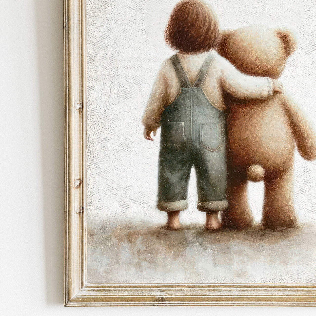 Teddy Bear Wall Art – Animal Nursery Print for Girls
