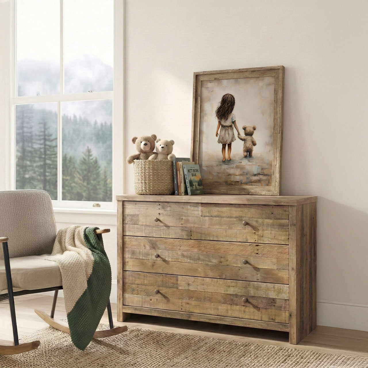 Teddy Bear Print – Animal Nursery Wall Decor
