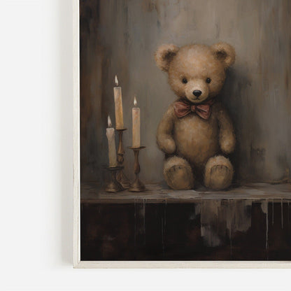 Teddy Bear Wall Art, Rustic Nursery Decor, Gender Neutral Theme - WildfieldPrints