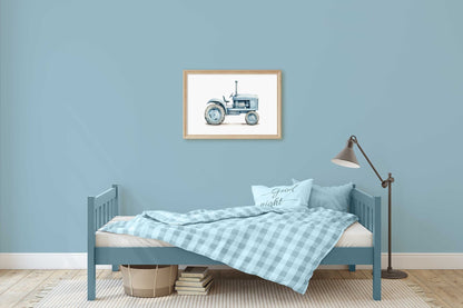 Tractor Nursery Decor, Vintage Farmhouse Wall Art, Vehicle Theme - WildfieldPrints