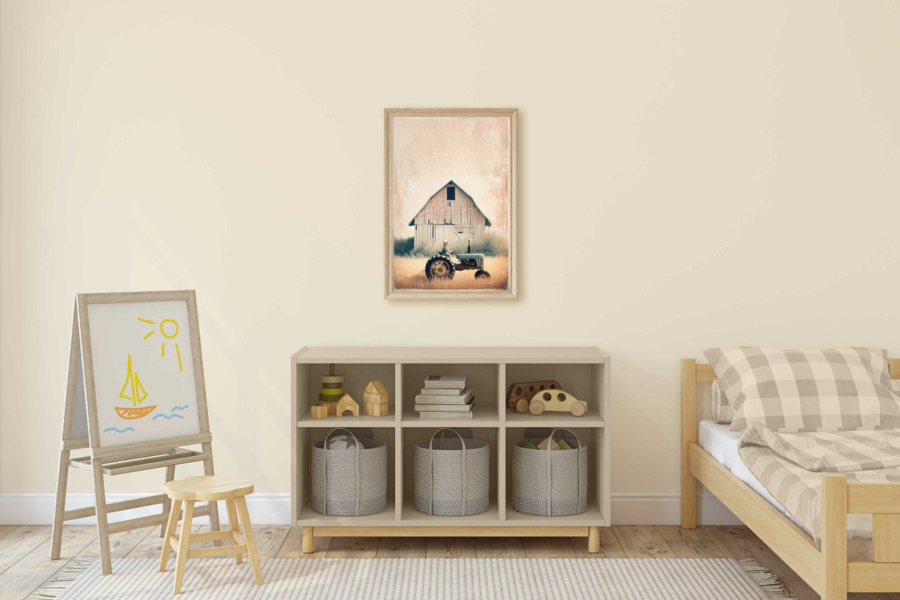 Tractor Wall Art – Farm Boys Room Print