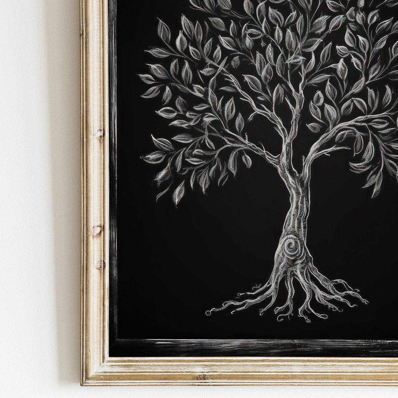 Monochrome Lemon Tree Wall Art – Nature Nursery Print