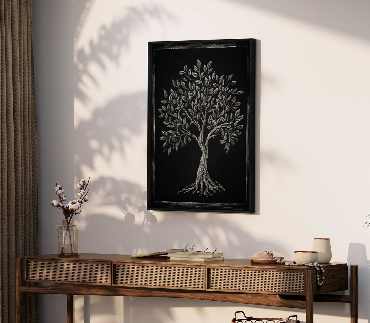 Monochrome Lemon Tree Wall Art – Nature Nursery Print
