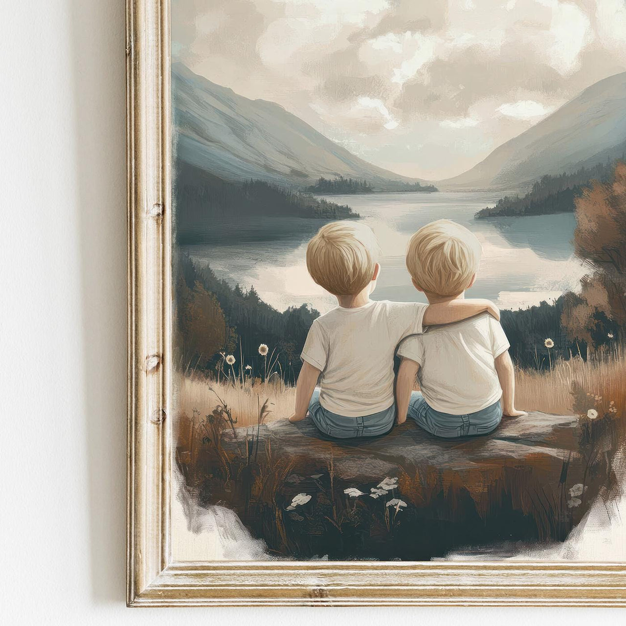 Twin Boys Adventure Wall Art – Sibling Bedroom Print