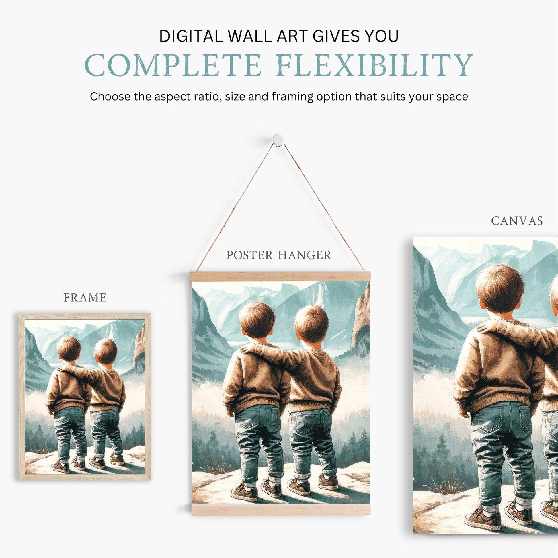 Twin Boys Prints, Adventure Nursery Decor, Outdoor Theme Art - WildfieldPrints