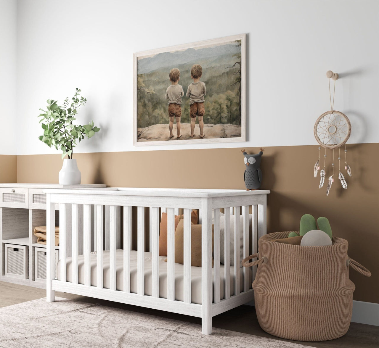 Twin Brothers Adventure Wall Art – Boys Room Print for Siblings