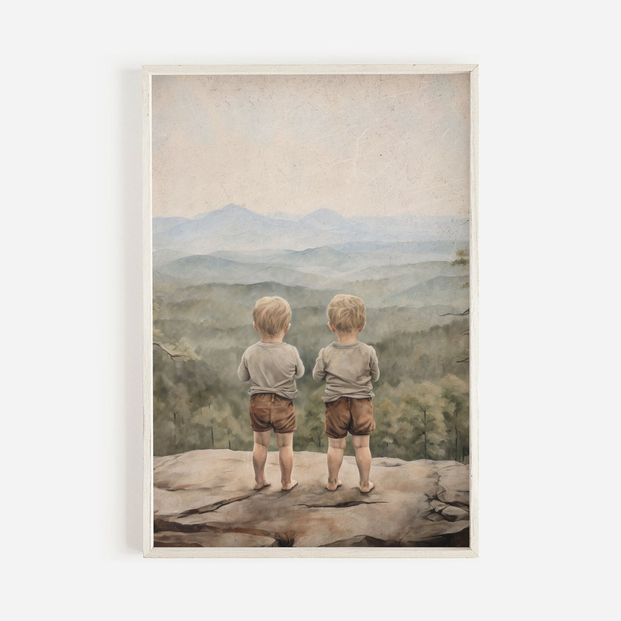 Twin Brothers Adventure Print – Boys Room Wall Art