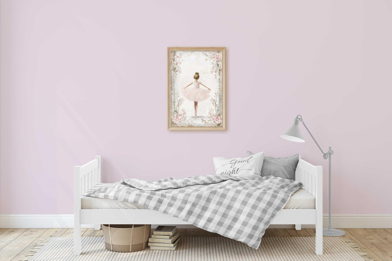 Ballerina Wall Art – Dance Nursery Print for Girls Room