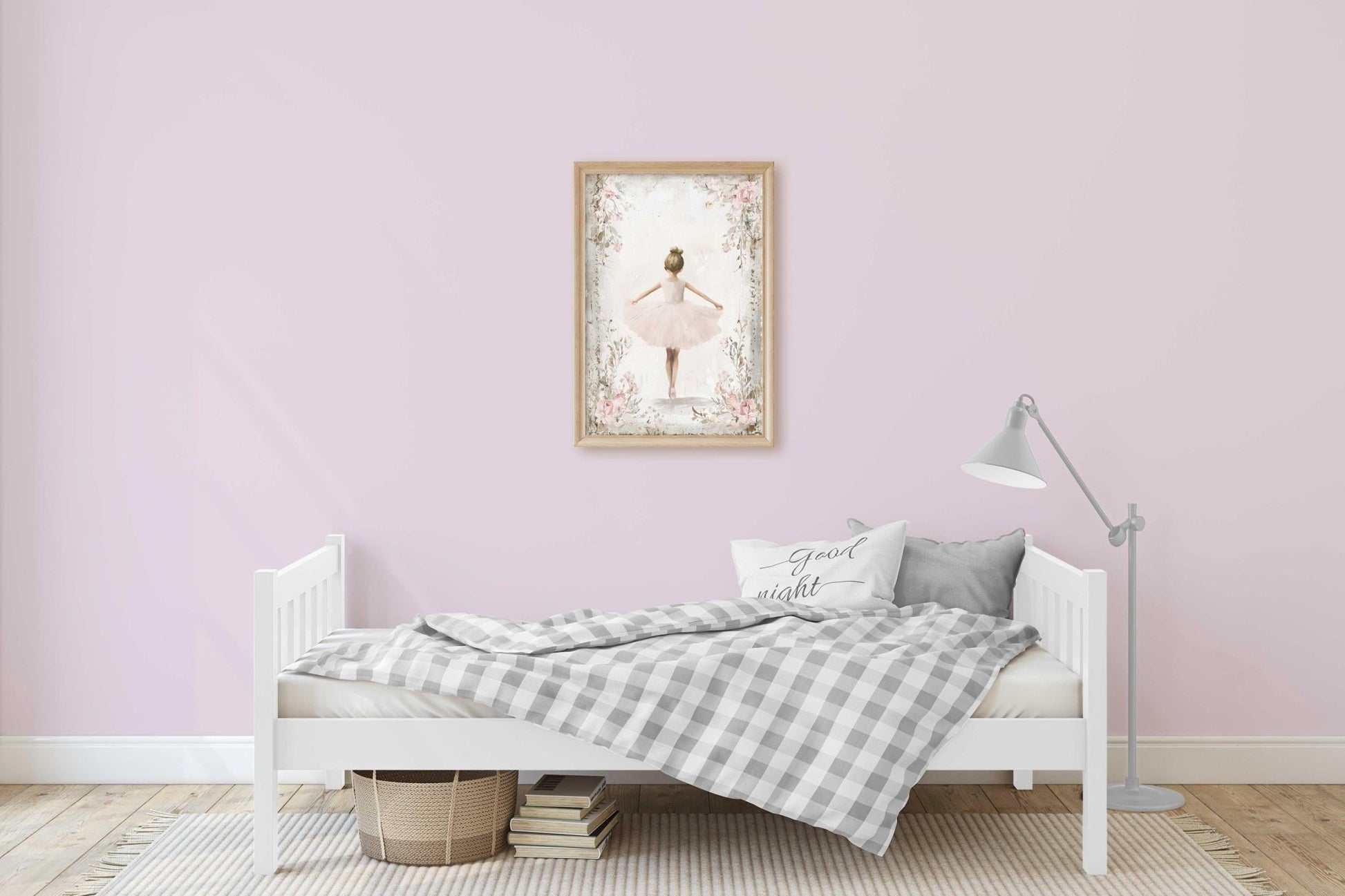 Vintage Ballerina Nursery Decor, Little Girl Ballerina Painting Girl Room, Pink Floral Nursery, Ballet Dancer, PRINTABLE Ballerina Girl Art - My Store