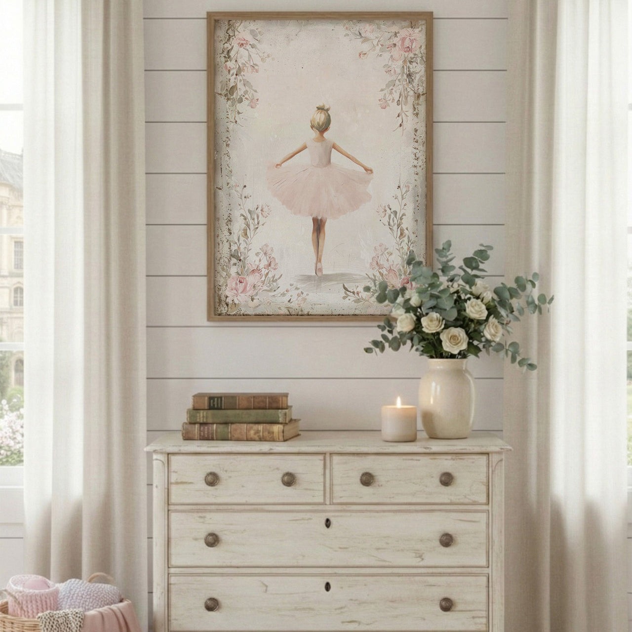 Vintage Ballerina Print – Ballet Girls Room Wall Art Print