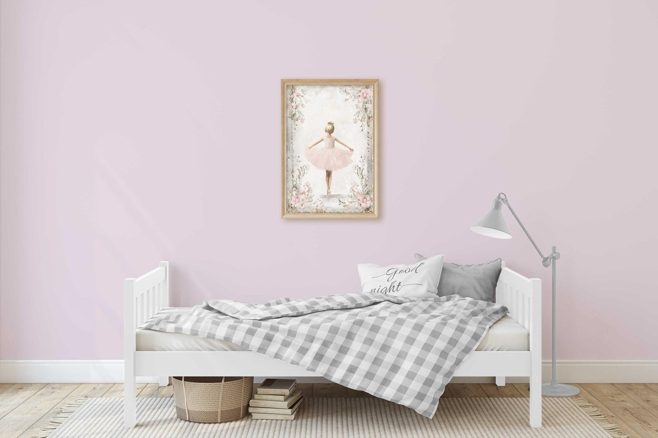 Vintage Ballerina Print – Ballet Girls Room Wall Art Print