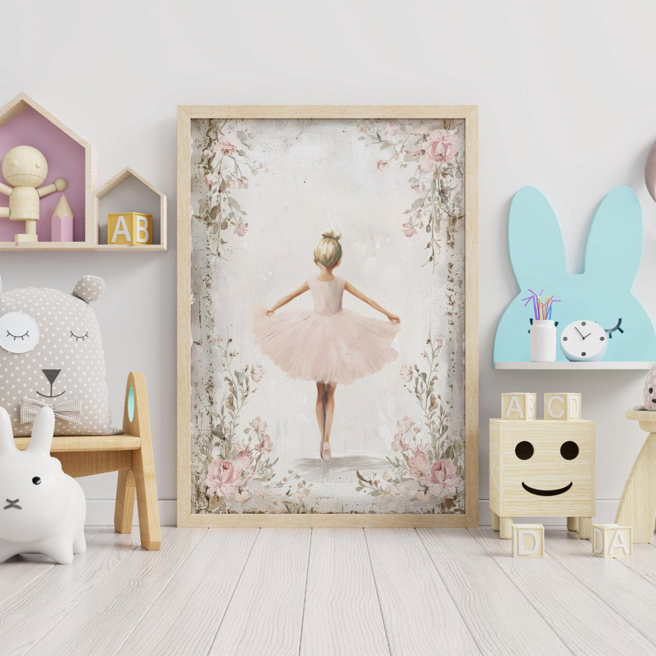 Vintage Ballerina Print – Ballet Girls Room Wall Art Print
